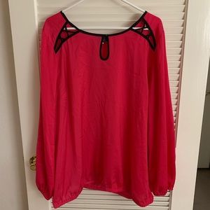 Lane Bryant Silky Top with Shoulder Cut-Outs